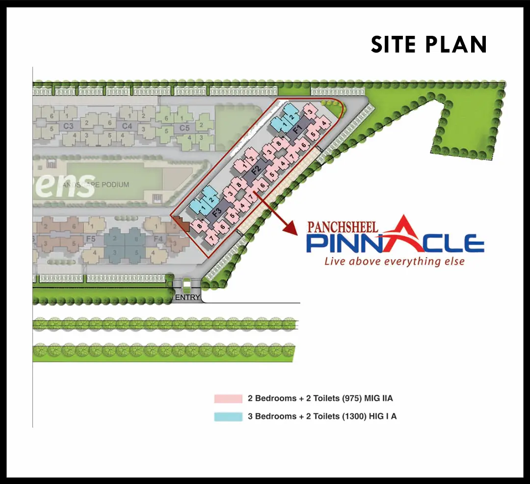 Panchsheel Pinnacle  Site map